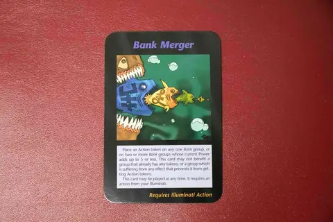 【イルミナティカード】Bank Mergerの詳細と都市伝説まとめ【世界通貨】